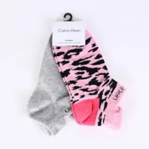 NWT Calvin Klein Leopard Back Tab no show socks thumbnail 6