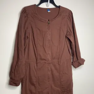 Vintage‎ style old navy crewneck jumpsuit brown size medium thumbnail 3