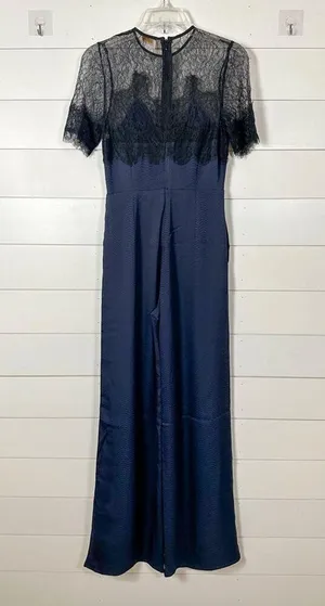 NEW Foxiedox Nixie Lace Wide Leg Illusion Neck Jumpsuit, NWT, Size XS, MSRP $189 thumbnail 10