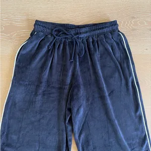 White Fox Velour Track Pants Soul Fire Size S Navy Blue White thumbnail 2