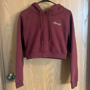 Alphalete Signature‎ Maroon Cropped Fleece Hoodie Small NWT thumbnail 8