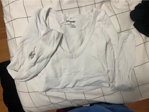 Garage V-Neck Long Ribbed Sleeve thumbnail 1