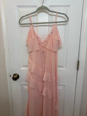 Venus Blush Pink Ruffle Dress thumbnail 2