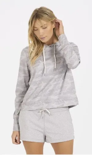 Vuori Halo Essential Hoodie Sweatshirt Pale Gray Heather Camo Size XS thumbnail 1