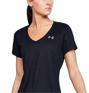Under Armour Black Tech V-Neck Short Sleeve T-Shirt Sz XL thumbnail 5