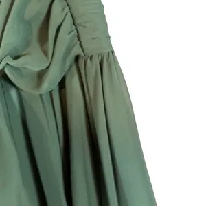 Azazie Kora Dark Green A-Line Pleated Chiffon Bridesmaid Prom Dress Sz A2 thumbnail 11