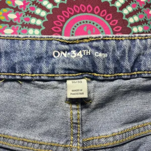 ON 34TH Cargo‎ Jeans Women Size 16 33 Light Wash Wide Leg Denim Pants thumbnail 5