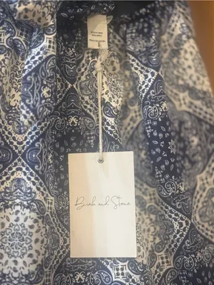 Birch and Stone Navy Tile-Print Spaghetti Strap Mini Dress thumbnail 12