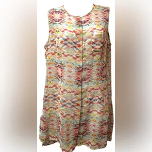 Cabi By Anthropologie‎ Top Avery Southwestern Button Down Medium Blouse thumbnail 9