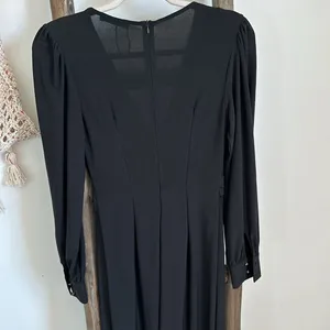Mohito Detailed Black V-neck Wide Leg Jumpsuit Dressy Classy / Size Small thumbnail 10