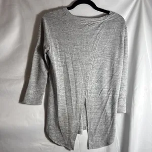 RD Style Maternity T Shirt Women's Small Grey Open Back 3/4 Sleeves thumbnail 3
