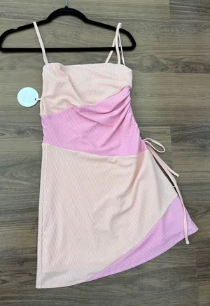 More to Come Pink Mini Dress Size XS thumbnail 1