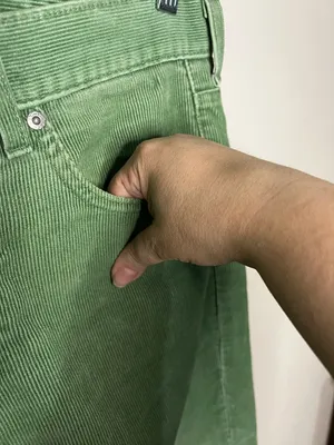 Levis Vintage‎ Y2K Green Corduroy Straight-Leg Button Fly Pants thumbnail 5