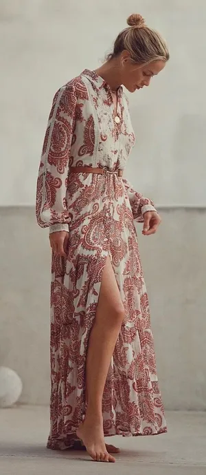 Anthropologie Allaire Maxi Shirtdress Size XS thumbnail 1