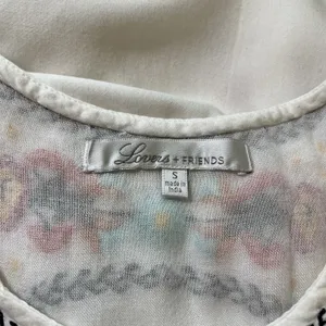 Lovers + Friends Embroidered Sz S Boho Festival Beachy Floral Cottagecore Hippie thumbnail 7