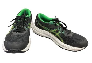Asics Contend 8 wms black green leather fabric low sneakers sz 6.5 SKU 10-142 thumbnail 1