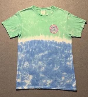 Simply Southern Blue Green Tie‑Dye Tee Small “Sunshine State of Mind” Jeep thumbnail 1