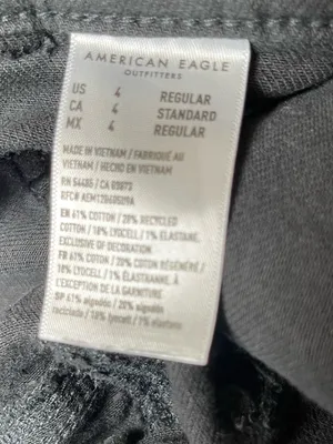 American Eagle Super High Rise Baggy Wide Leg Carpe Jeans Washed Black Size 4 thumbnail 6