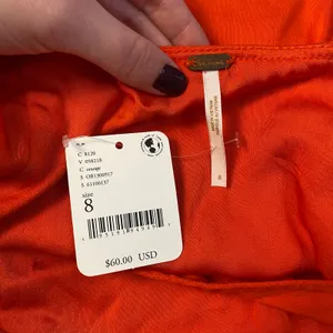 Free People NWT Knotted Mini Skirt Womens Size 8‎ Orange Boho Beachy thumbnail 2