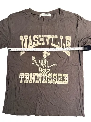 Project Social T Nashville Skeleton Easy Fit Tee Black XS NWOT thumbnail 7