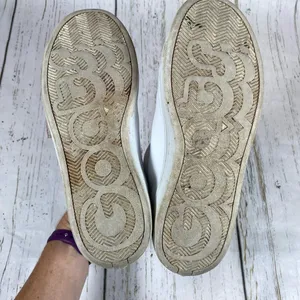 Goats The 005 Leather Sneaker Velcro Straps White Size 8.5 thumbnail 6