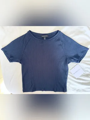 NWT Beyond Yoga Silhouette Cropped Tee - Nocturne Navy - S thumbnail 5