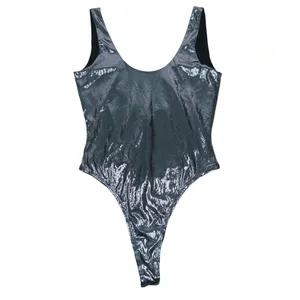 Superdown Nadia Metallic Bodysuit Size S Silver Festival Rave Club Disco Party thumbnail 2