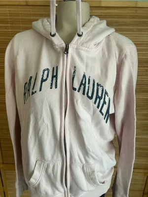 Ralph Lauren Full Zip Hoodie light pink Y2K vintage sweatshirt woman’s large thumbnail 2