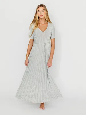 NWT Worth collective Oakley Knit Dress size XL gray ribbed new bump friendly thumbnail 2