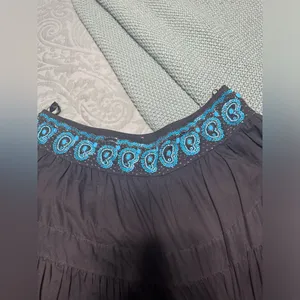 Issue New York Whimsy‎ Tiered Maxi Skirt Blue Size 12 thumbnail 3