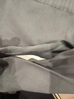Lole Sweat Tech Ribbed High Rise leggings in eucalyptus a dark teal green‎ color thumbnail 5