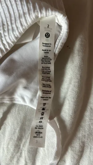 Lululemon White Tank Top thumbnail 5