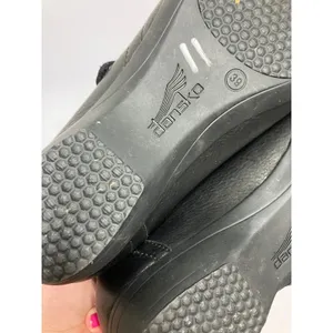 Dansko Loafers Womens 39 Black Good Leather Pleated Strap Comfort Wedge Shoes thumbnail 7