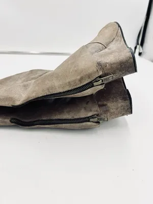 Steven by Steve Madden Taupe Leather 18" High Sz 6.5M Wedge Knee Boots thumbnail 13