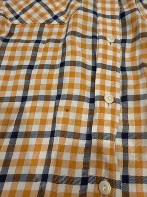 J. Crew Yellow and Navy Plaid Button-Down Shirt Size 10 - Women’s - C1-615 thumbnail 4