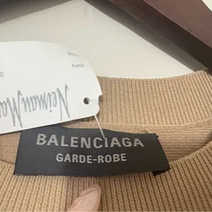 Balenciaga Garden Robe Stretch Mini Dress Viscose Blend Beige M NWT Flaws thumbnail 11