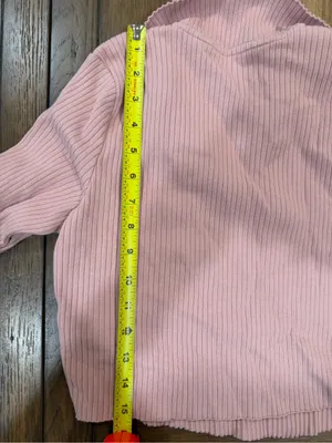Calvin Klein Jeans Men's Pink Ribbed Quarter-Zip Sweater thumbnail 4