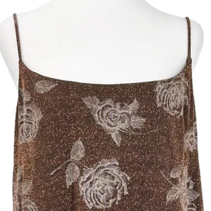 After Dark Copper Brown With Copper Specks Floral Size 16 Sleeveless Note Flaw thumbnail 15