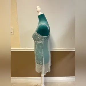 Victoria’s Secret Light Blue‎ Floral Lace Babydoll Dress – Size M thumbnail 2