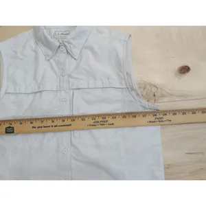 L.L.Bean Women's White Sleeveless Hiking Outdoor Shirt Top S Small Vented Excell thumbnail 12