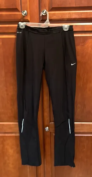 Nike Black Leggings Athletic Running Pants thumbnail 1