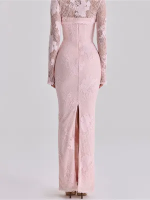 House of CB Lucienne Pink Lace Maxi Dress XS thumbnail 7
