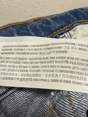 Abercrombie & Fitch Curve Love 90s Baggy Low Rise Denim Jeans Women's 25 0R Blue thumbnail 13