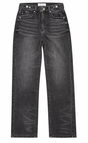 Kancan Black High Rise Straight Leg Jeans Size 7/27 100% Cotton thumbnail 1