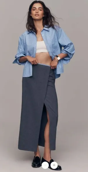 Anthropologie Maeve Wrap Pencil Midi Skirt thumbnail 1