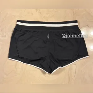 FREE PEOPLE MOVEMENT Prep In Your Step Athletic Shorts Black Low Rise Retro S thumbnail 3