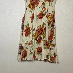 Free People Cream Floral Mini Dress Size M thumbnail 9