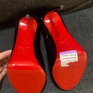 Christian Louboutin Very Privé Peep-Toe Patent Leather Pumps size 37 thumbnail 3