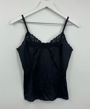 Vintage Y2K Black Camisole Size Medium Whimsical Fairycore Goth thumbnail 2