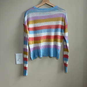 Anthropologie hem & thread colorful striped sweater women's size small pullover thumbnail 6